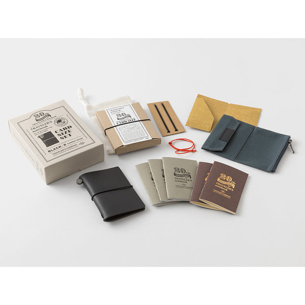 TRAVELER'S notebook CARD SIZE SET 20th 黒 Card Size 20th Anniversary Set Black – TRAVELER'S COMPANY USA