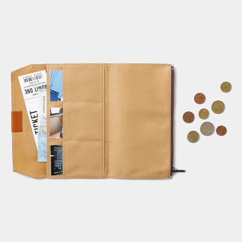 TF TRAVELER'S notebook Cotton Zipper Case Beige