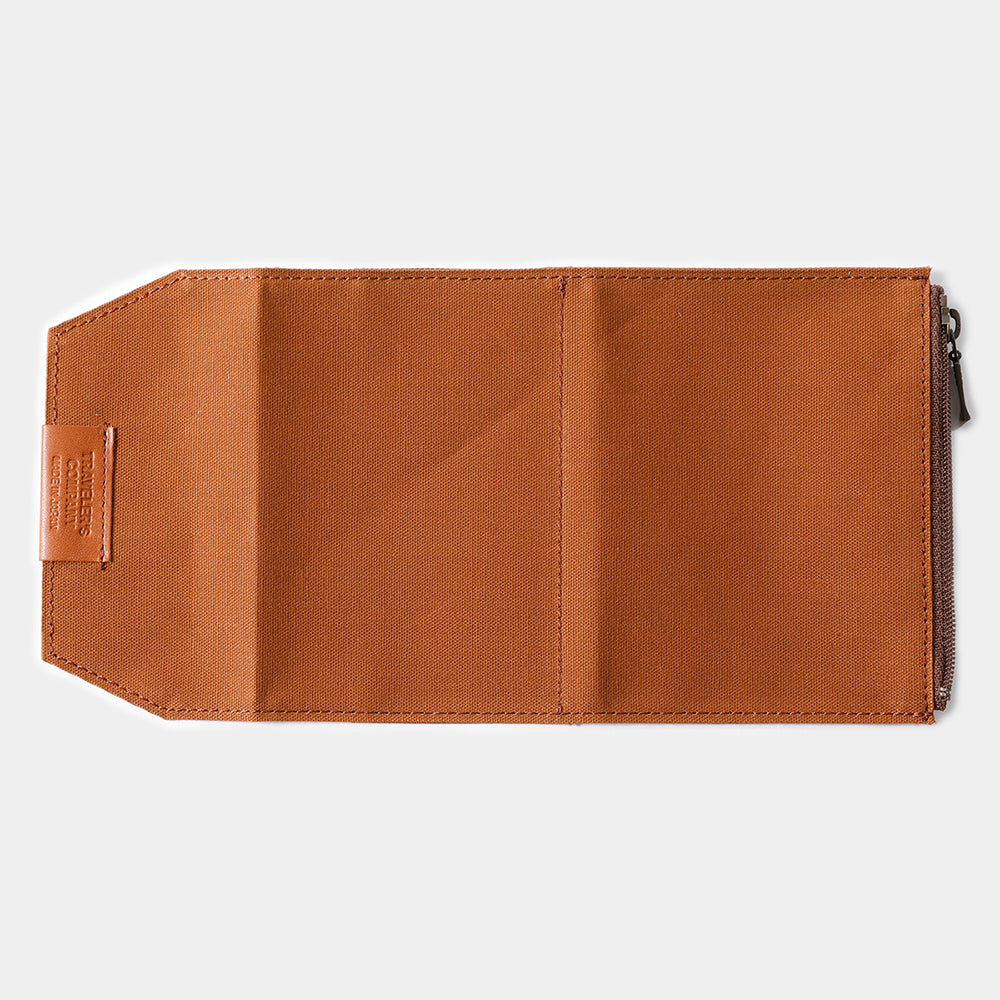 TF TRAVELER'S notebook Cotton Zipper Case Brown (Passport Size)