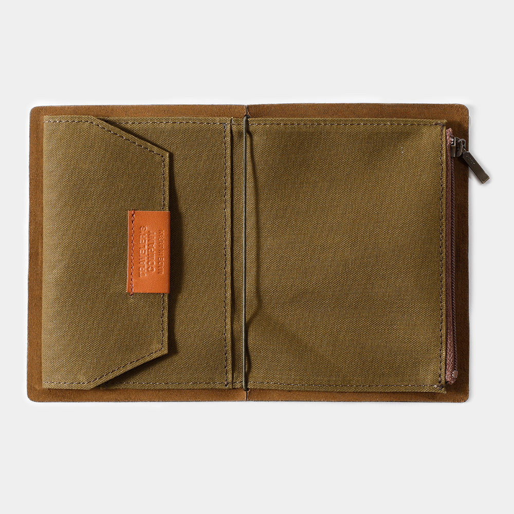 TF TRAVELER'S notebook Cotton Zipper Case Olive (Passport Size)