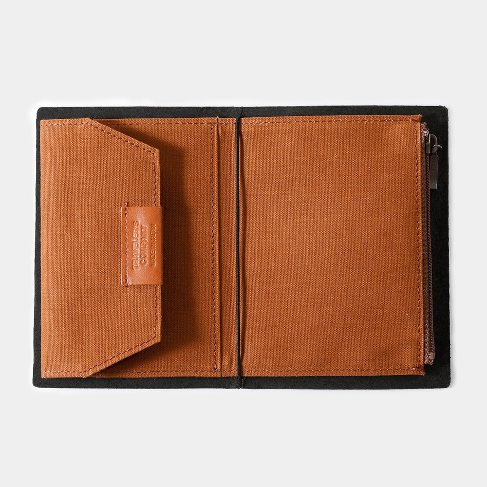 TF TRAVELER'S notebook Cotton Zipper Case Brown (Passport Size)