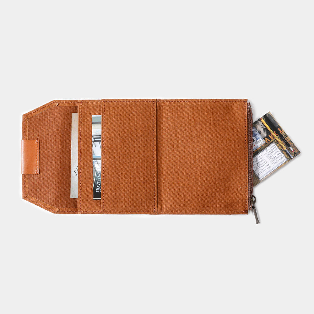 TF TRAVELER'S notebook Cotton Zipper Case Brown (Passport Size)