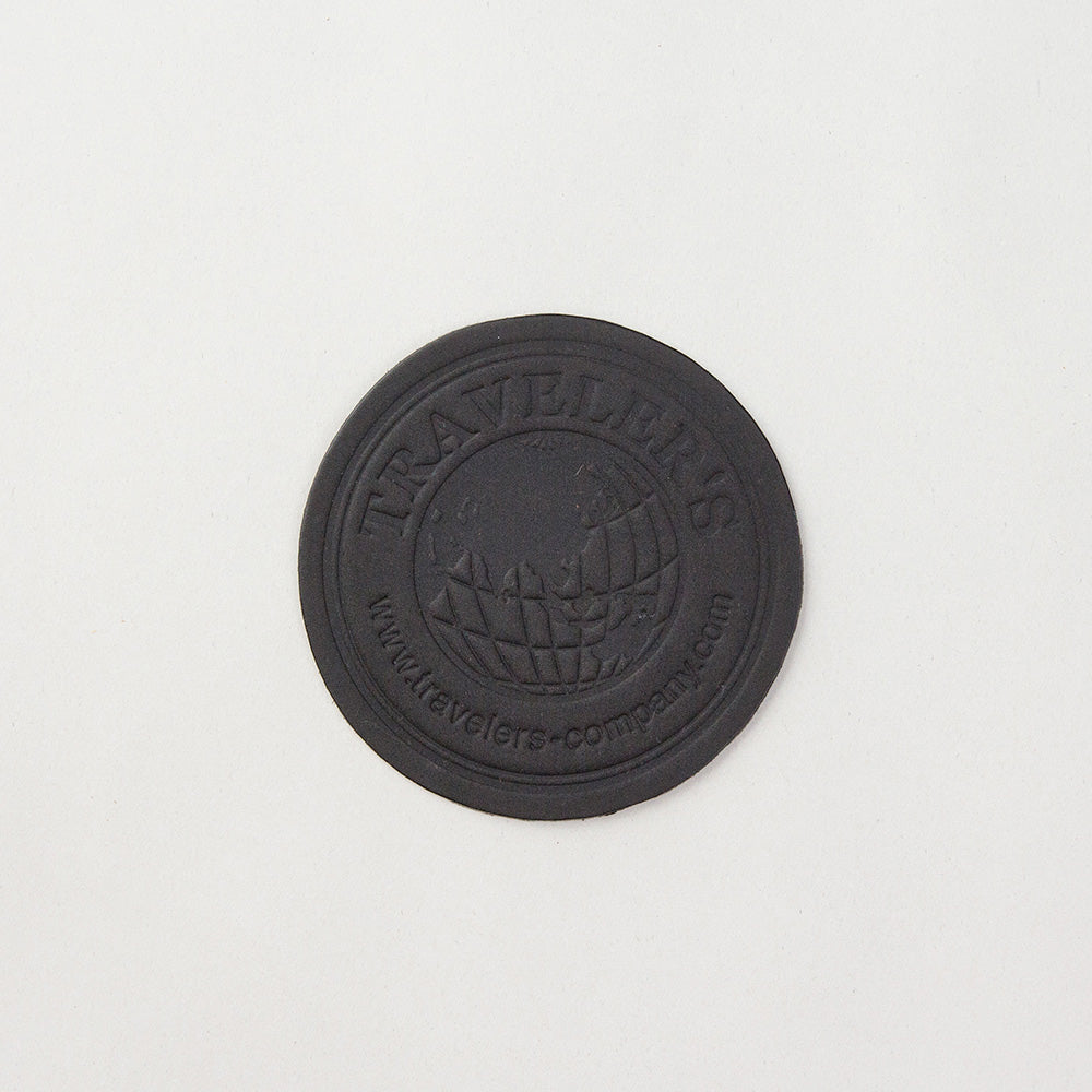 TF Leather Coaster Circle Black