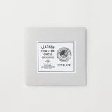 TF Leather Coaster Circle Black