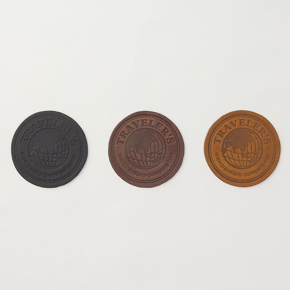TF Leather Coaster Circle Black