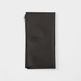 Leather Zipper Case Black (Regular Size)