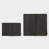 Leather Zipper Case Black (Regular Size)