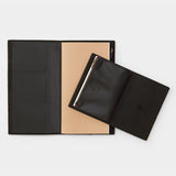 Leather Zipper Case Black (Regular Size)