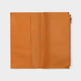 Leather Zipper Case Brown (Regular Size)