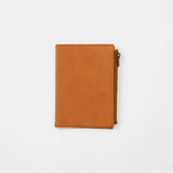 Leather Zipper Case Brown (Passport Size)