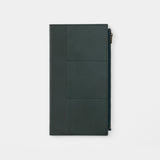 Leather Zipper Case Blue (Regular Size)