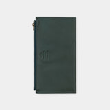 Leather Zipper Case Blue (Regular Size)