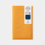 Leather Zipper Case Blue (Regular Size)