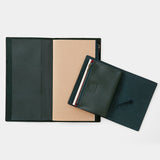 Leather Zipper Case Blue (Passport Size)