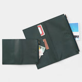 Leather Zipper Case Blue (Passport Size)