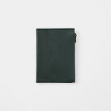 Leather Zipper Case Blue (Passport Size)