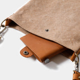 TF Canvas Shoulder Bag S Beige
