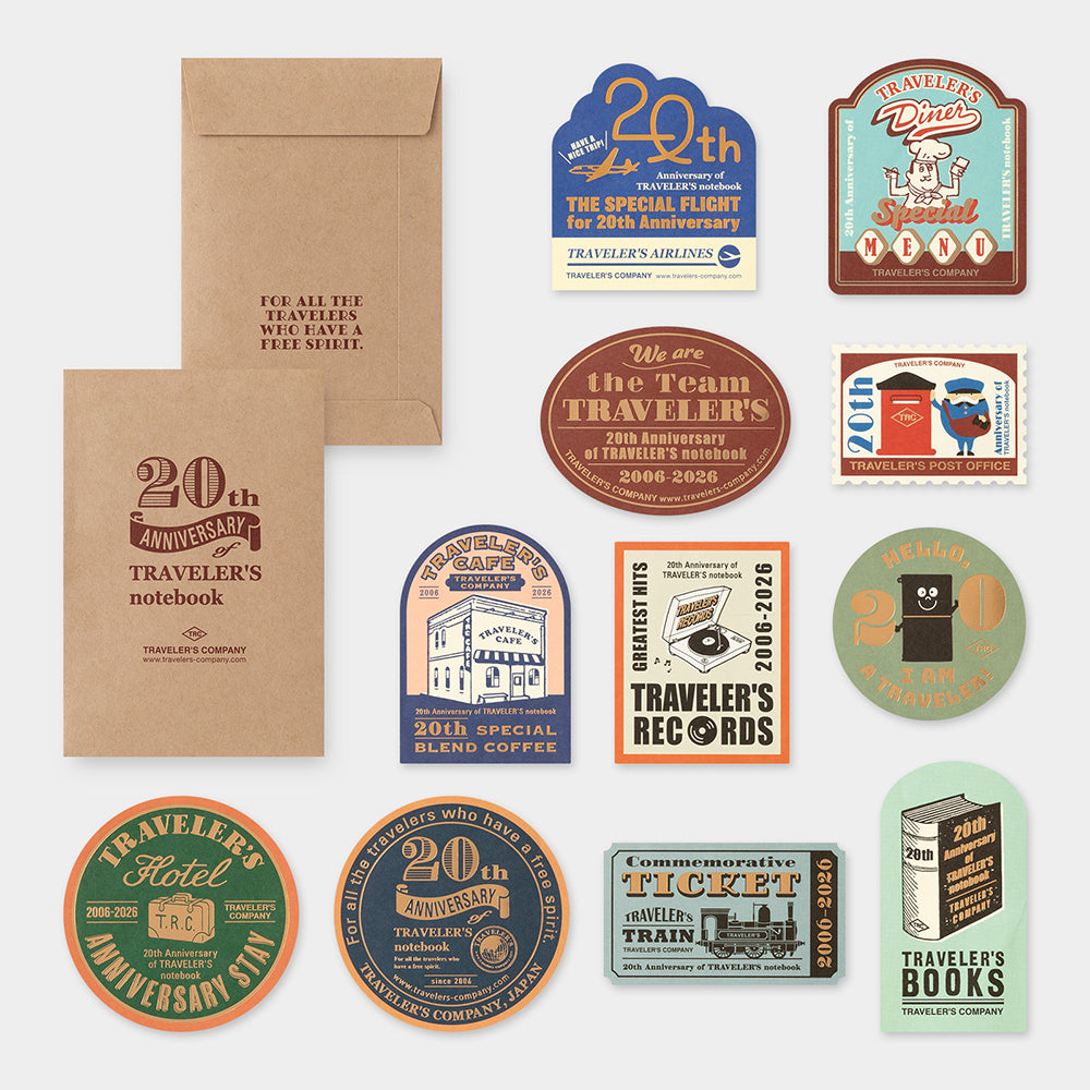 TRAVELER'S COMPANY ステッカーセットとチャームなど 20th Anniversary Customization Set – TRAVELER'S COMPANY USA