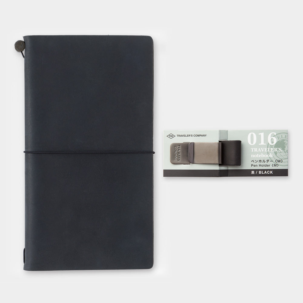 Self-adhesive PU Leather Pen Holder Clip Pen Traveler Notebook