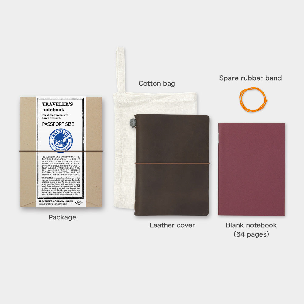 Traveler's Notebook - Brown - Passport Size