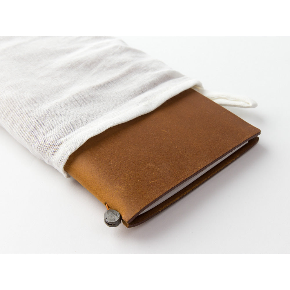 thumbnail image 2 of DESIGNPHIL Traveler’s Notebook Regular Size In Camel Leather | Handcrafted Refillable Journal With Cotton Case | Perfect For Journaling, Sketching, And Memories 2 of 12