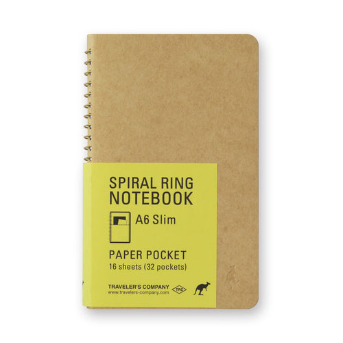 Traveler's Company Blank Spiral Notebook (White Paper) - 2 size options -  A6 Slim