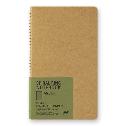 Traveler's Company - Spiral Ring Notebook - Blank DW Kraft Paper - B6